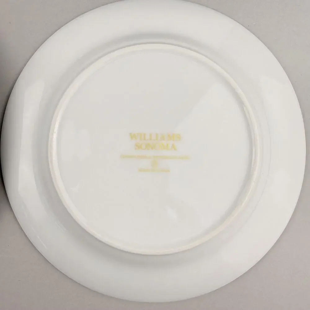 Williams Sonoma Famille Rose Appetizer Plates Bunny Set Of 4 Pink Green Easter